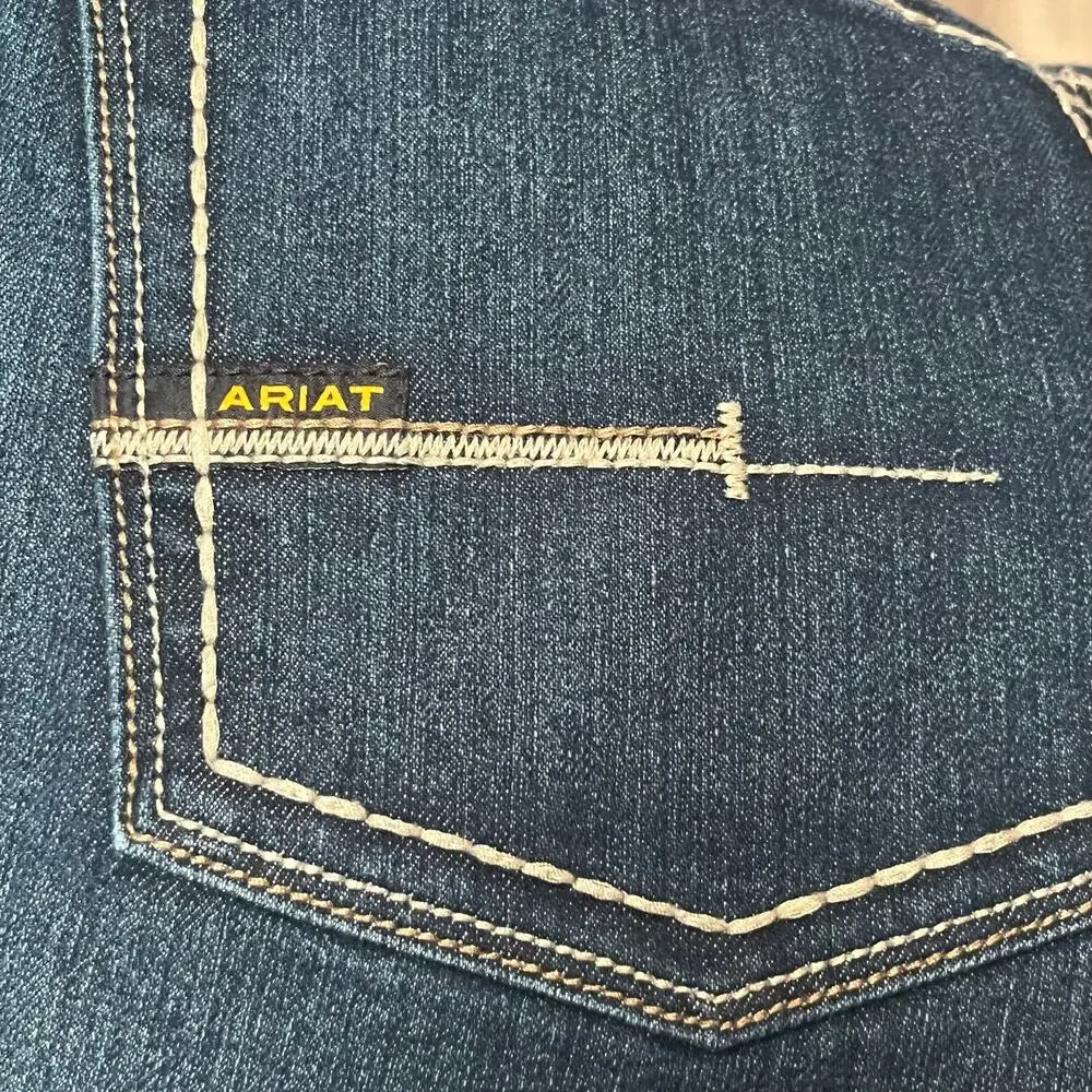 NWOT Ariat Rebar M4 Relax Boot Jeans Mens 42x30 Dark Wash DuraStretch Work Denim